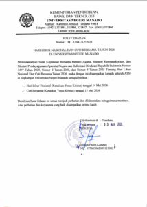 Surat Edaran Cuti Bersama Tanggal 14 – 15 Mei 2026